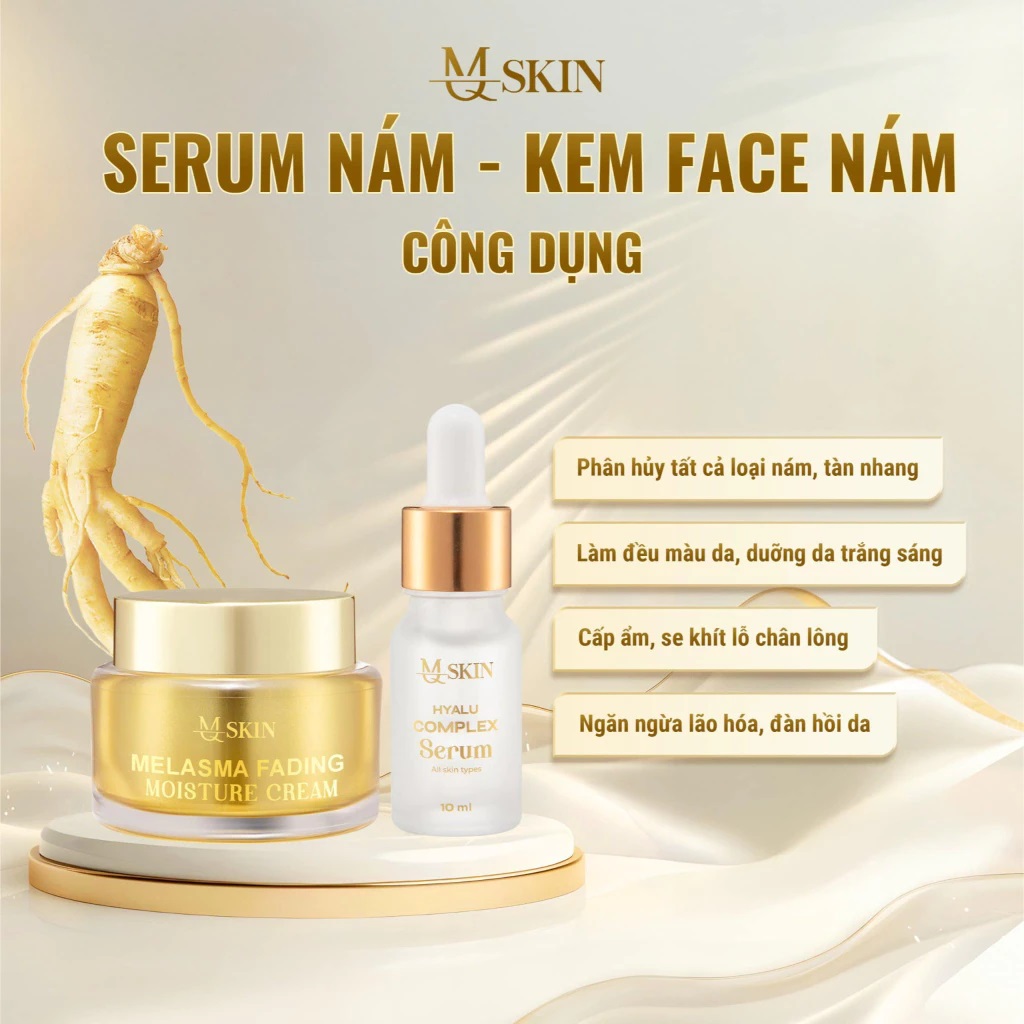 Combo cao nám nhân sâm và serum nám sâm vàng MQ Skin