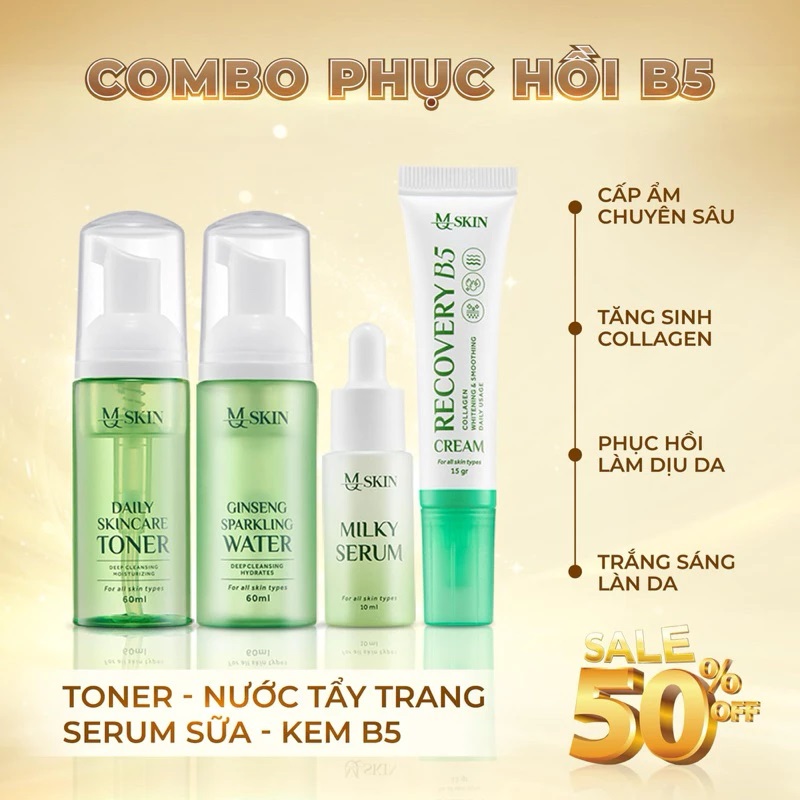 Bộ combo dưỡng da phục hồi B5 MQ Skin